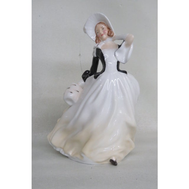 English Royal Doulton Hn2147 Autumn Breezes English Bone China Porcelain Figurine For Sale - Image 3 of 10