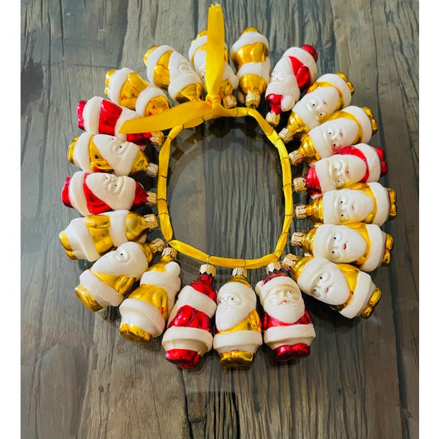 Boho 1990s 20 Little Santas Christmas Ornaments Figurines For Sale - Image 4 of 4