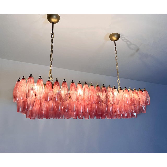 Pink Alabaster Murano Glass Poliedri Chandelier by Carlo Scarpa, 1990 For Sale - Image 16 of 18