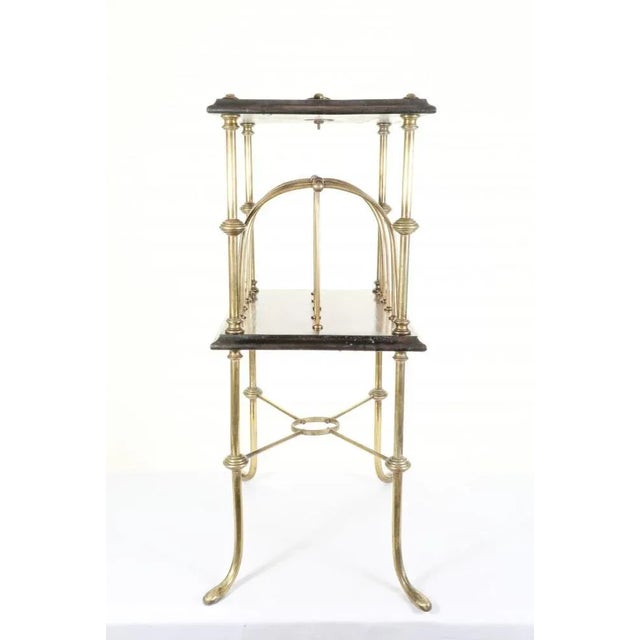 Regency Style Brass Letter Table, 1920s For Sale - Image 6 of 13