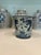 Vintage Blue And White Koi Fish Ceramic Cachepot Planter Vintage blue and white ceramic cachepot decorated with koi fish,...