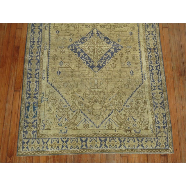 Contemporary Early 20th Century Blue Taupe Turkish Rug For Sale - Image 3 of 6