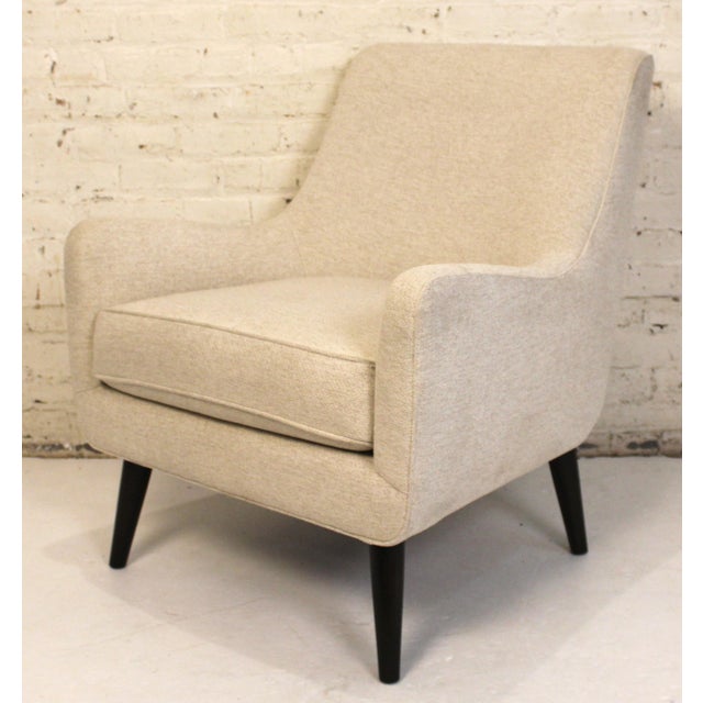 Mid-Century Modern Cream Bucket Lounge Chair For Sale - Image 3 of 15