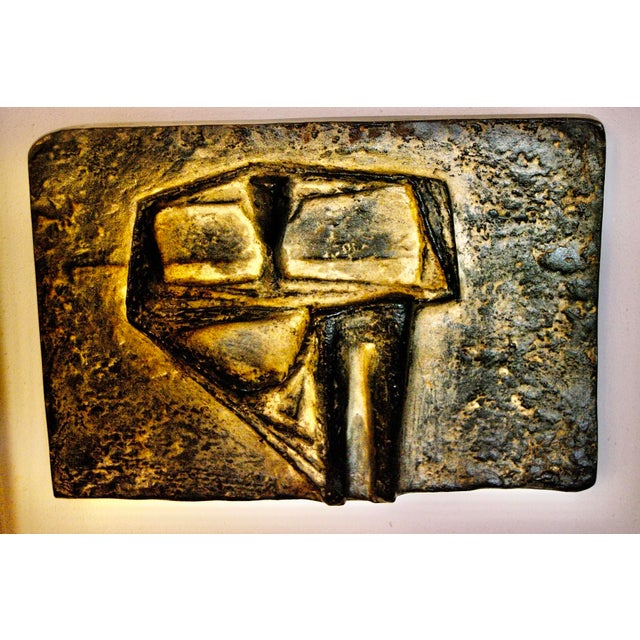 Young Man Crouching by the Sea Plaque in Cast Iron by Kurt Lehmann, 1960s For Sale - Image 6 of 9
