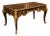 French-Style Executive Desk – Black Finish With Gold Leaf Details & 3 Drawers For Sale