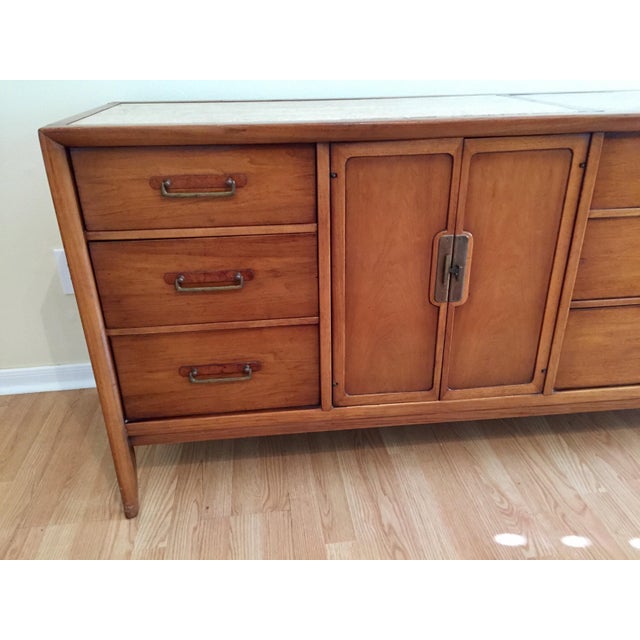 Drexel MidCentury Meridian Triple Dresser & Mirror Chairish
