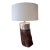 Designer Silvered Timber Log Table Lamp - Solid Wood For Sale