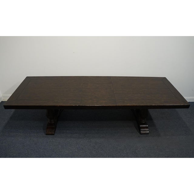 2010s Pottery Barn Lorraine Collection Poplar & Rubberwood Rustic Farmhouse 120" Dining Table For Sale - Image 5 of 12