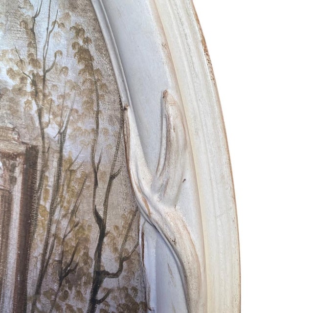 Italian Artist, Grisaille Compositions, Oil on Oval Canvases, 1800s, Set of 3 For Sale - Image 10 of 13