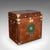 Pair of Late Vintage Officer's Campaign Trunks, English, Leather, Nightstand For Sale - Image 4 of 12