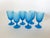 1960s 1960s Carlo Moretti Italy Satinato Frosted Blue Glasses - Set of 6 For Sale - Image 5 of 10