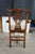 6 Late 20th Century Maitland Smith Chippendale Pierced Mahogany Dining Side Arm Chairs Silk Seats For Sale - Image 16 of 18