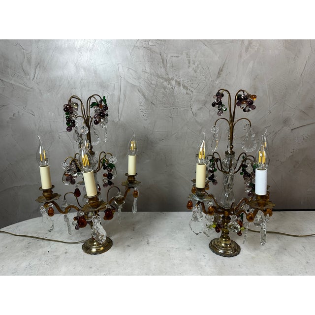 Candleholders in Crystal and Bronze, Set of 2 For Sale - Image 5 of 17