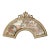 Early 20th Century Gold Fan Shaped Frame With Print For Sale