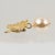 Guy Laroche Gilt Metal Butterfly Clip Earrings with Pink Pearl - 2 Pieces For Sale In Atlanta - Image 6 of 6