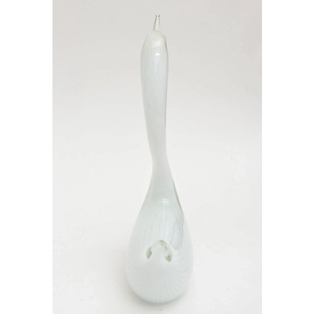 Vintage Murano Seguso Glass White Swan Sculpture, 1960's For Sale - Image 4 of 11