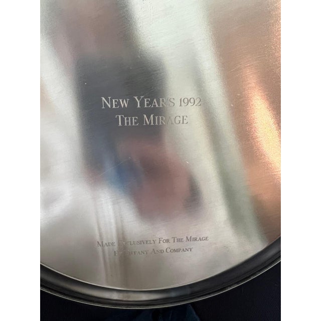2000 - 2009 Vintage 1992 Tiffany & Co. Serving Tray for the Mirage - 10" For Sale - Image 5 of 6