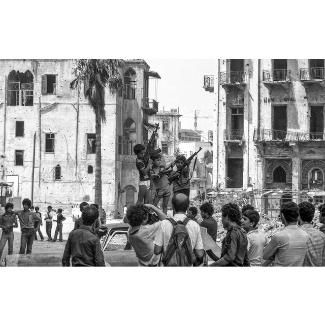 JOSE NICOLAS 1956 West Beirut, departure of Palestinians, Lebanon 1982. Later silver print, signed, titled, dated and...