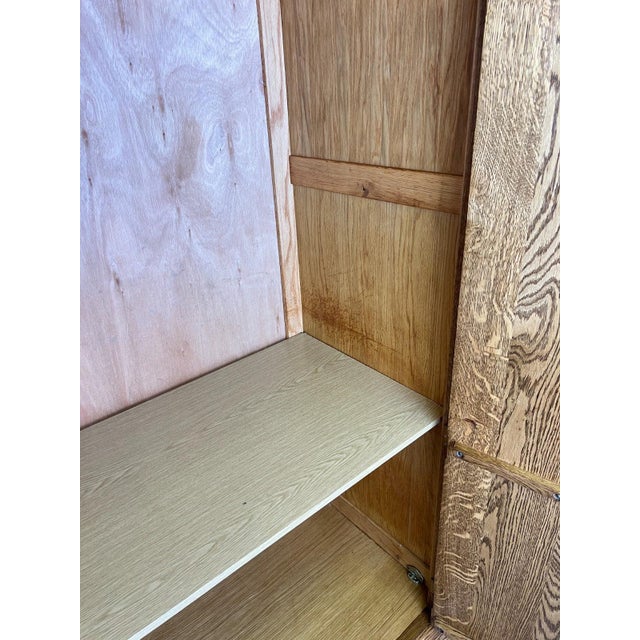 Vintage French Style Carved Oak 5-Door Armoire For Sale - Image 13 of 14