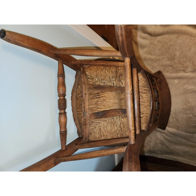 Brown Antique Late 19th Century Victorian Library Chair / Prayer Chair For Sale - Image 8 of 9