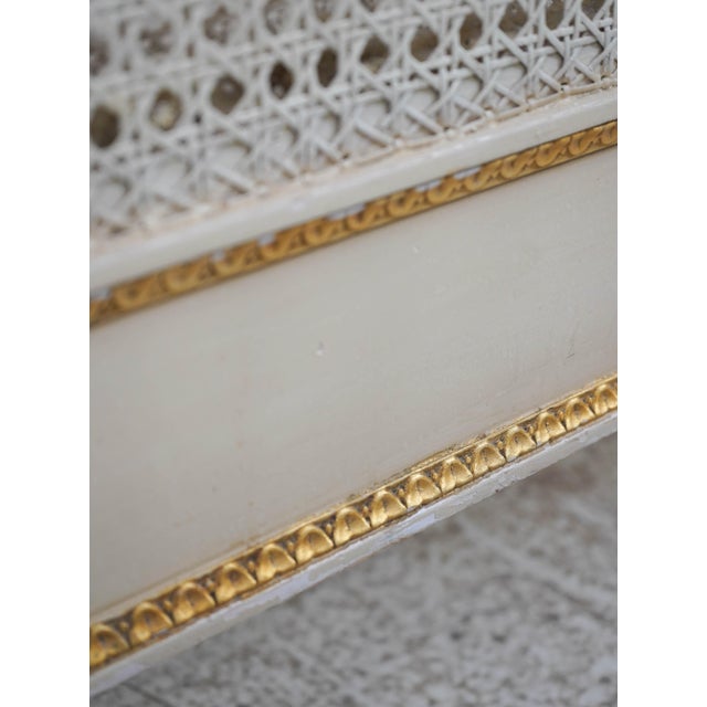 Gold Pair of Louis XVI Cane Twin Beds For Sale - Image 8 of 14