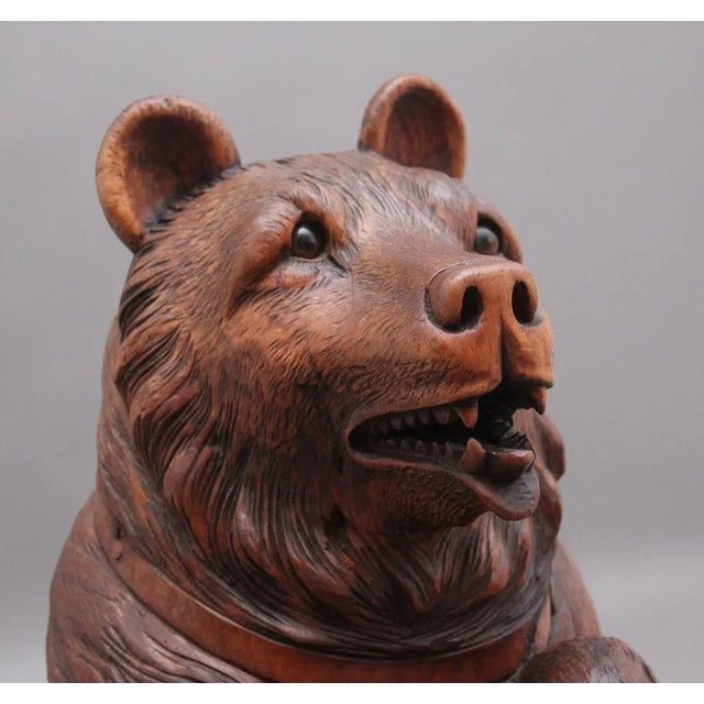 19th-Century Black Forest Bear Stick Stand For Sale - Image 5 of 13