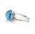 Late 20th Century Gabriel & Co. Diamond Blue Topaz 14k White Gold Ring - Size 6 For Sale - Image 5 of 6