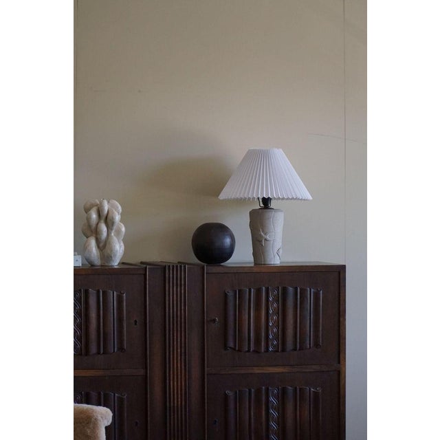 Vintage French Modern Table Lamp in Stone with Fish Motifs, 1970s For Sale - Image 18 of 18