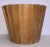 Stylish Organic Modern Natural Wood Slat Medium Side Table, showroom floor sample