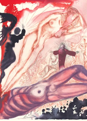 1967 Salvador Dalí Biblia Sacra Lithograph "Mulier E Latere Viri" (Woman From the Side of Man)