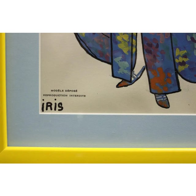 Nina Ricci 'Iris' 81 Watercolor Fashion Plate For Sale In New York - Image 6 of 7