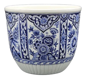 Mid-20th Century Dutch Blue and White Delft Planter