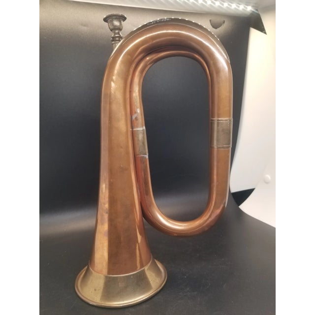 Vintage Brass Bugle Hunting Horn with Lip piece.