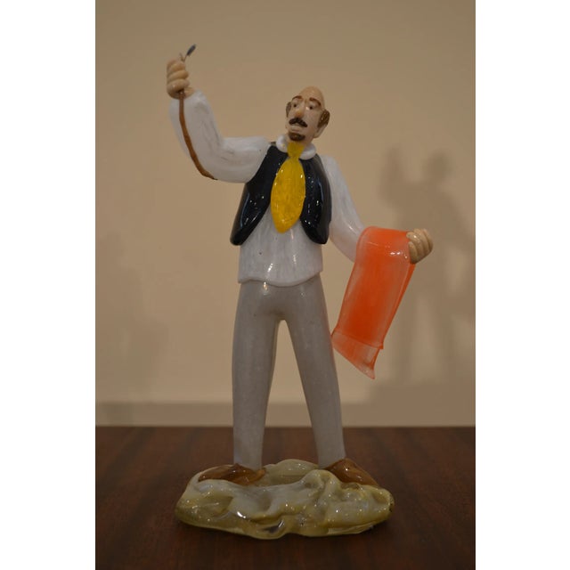 Vintage detailed glass figurines sold as set Label on bottom says Bohemia Glass, Made in Czechoslovakia Excellent...