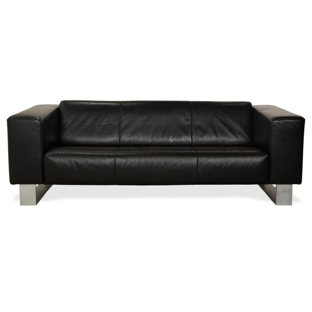 BMP 622 3-Seater Sofa in Black Leather from Rolf Benz For Sale - Image 15 of 15