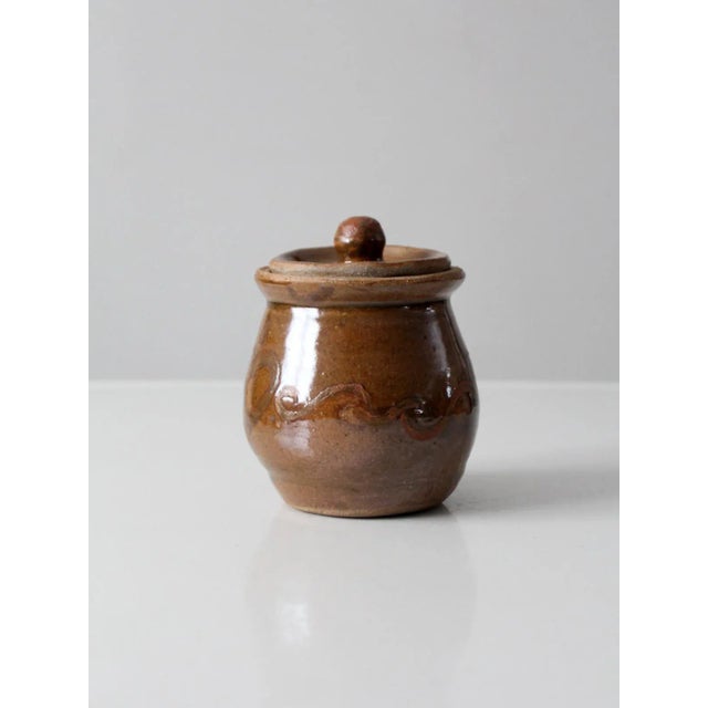 Contemporary Vintage Studio Pottery Jar For Sale - Image 3 of 12