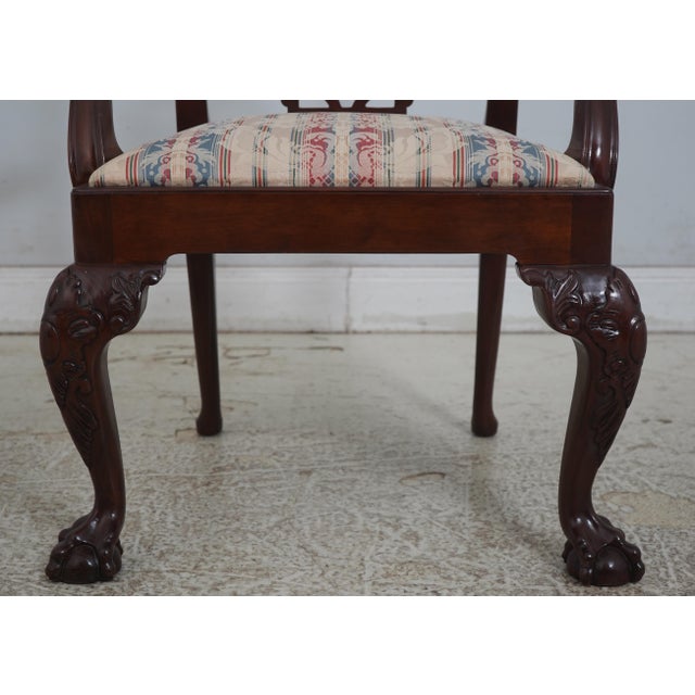 Pair Baker Ball & Claw Rococo Mahogany Armchairs For Sale - Image 12 of 18