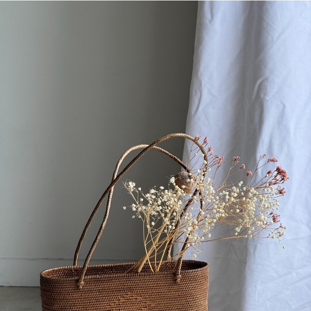 Small Oval Basket with Long Handles For Sale - Image 18 of 18