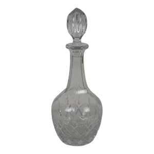 Vintage Gorham King Edward Cut Crystal Wine Liquor Bar Decanter & Stopper