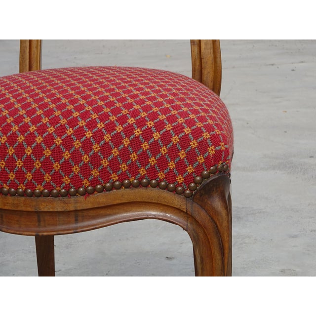 Wood Antique Louis Philippe Chairs, 1800s, Set of 2 For Sale - Image 7 of 18