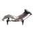 Vintage Modernist Chrome Chaise Lounge Attributed to Le Corbusier Lc4 With Cowhide Upholstery For Sale