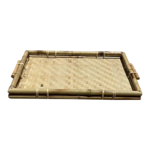 Bamboo Serving Tray With Handles