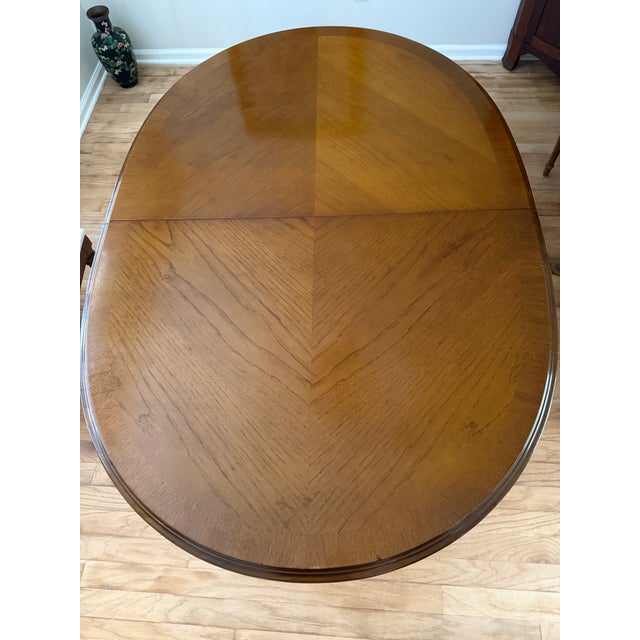 MCM Walnut Drexel Esperanto Dining Table With or Without Chairs For Sale - Image 12 of 16