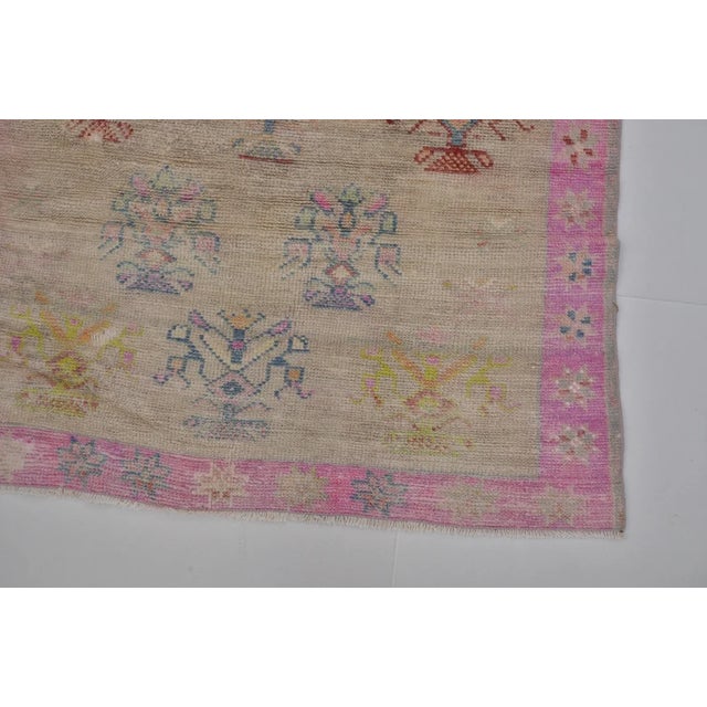1950s Wool Oushak Anatolian Carpet For Sale - Image 9 of 10