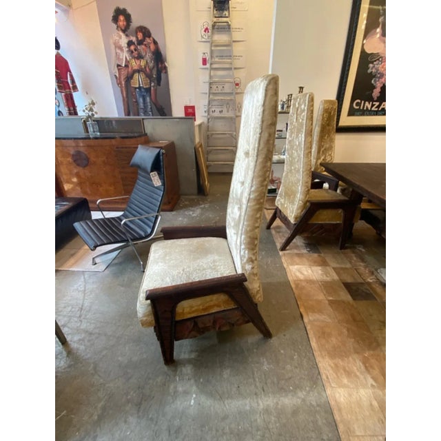 1960s 1960s Brutalist Dining Chairs in the Manner of Paul Evans - Set of 6 For Sale - Image 5 of 8