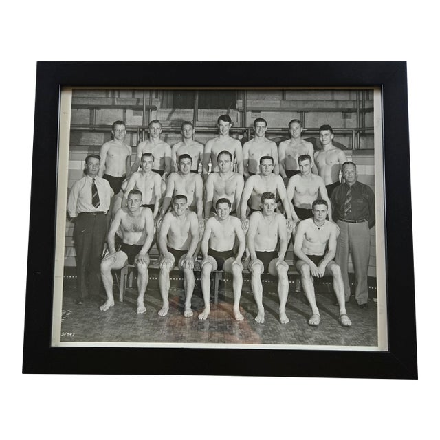 Antique Photograph: University of Minnesota Men's Swimming Team 1946-47 For Sale