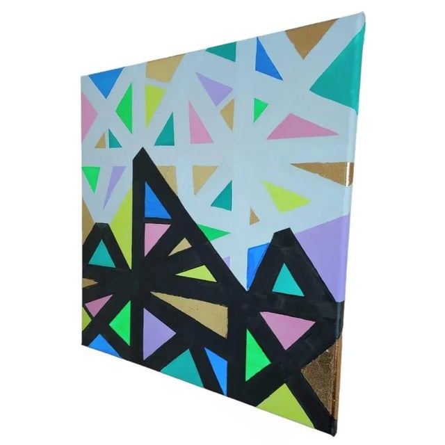 Early 21st Century Priscilla Bilijam, Blurred Lines, 2024, Mixed Media on Canvas For Sale - Image 5 of 5