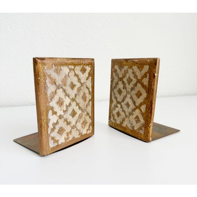 1950s 1950s Italian Florentine Folding Bookends, a Pair For Sale - Image 5 of 10