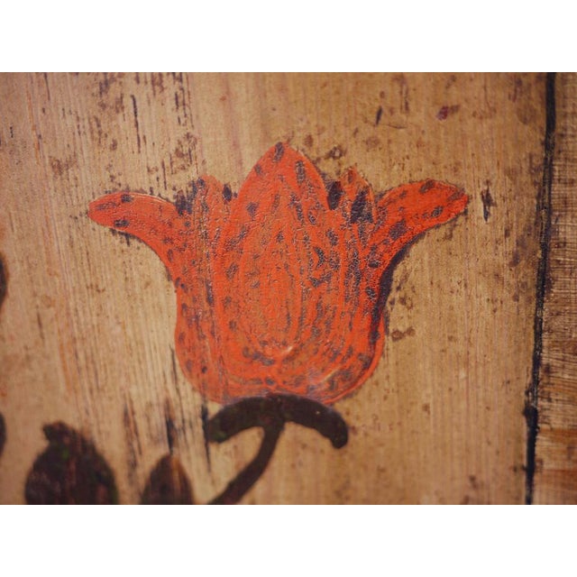 Alpine Blue Floral Painted Cupboard For Sale - Image 14 of 18