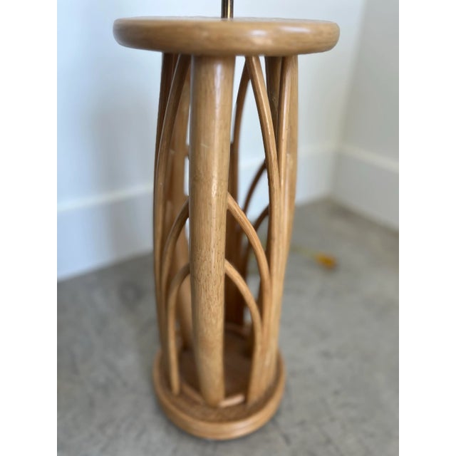 1970s 1970s Coastal Bent Bamboo Sculptural Table Lamp For Sale - Image 5 of 8